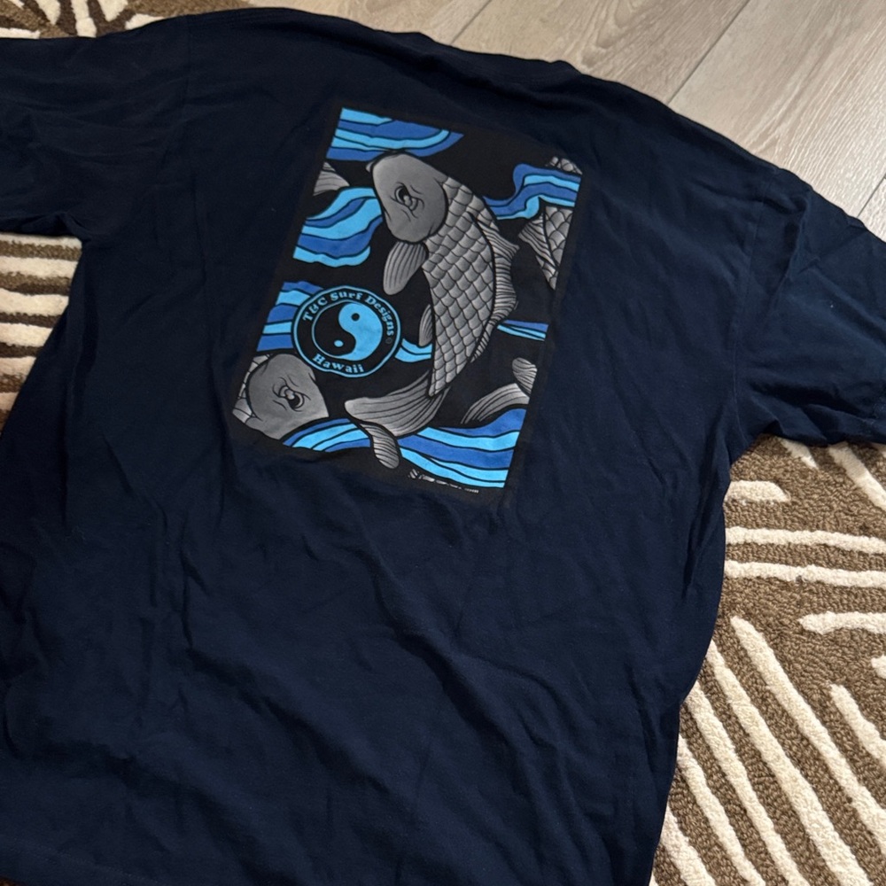 Blue and Black Koi Fish T-Shirt